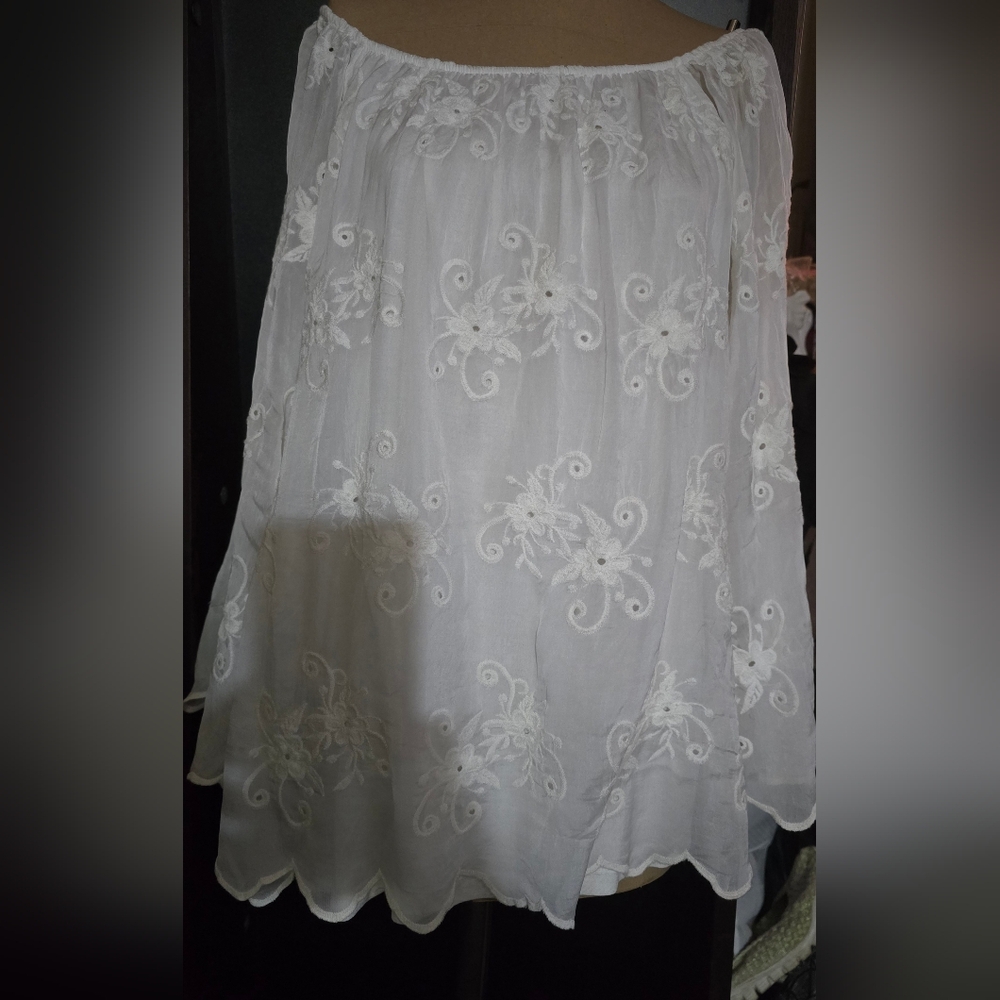 Beautiful off/on Shoulder Viscose & Silk Top From Viola Borghi, Made in Italy 2X